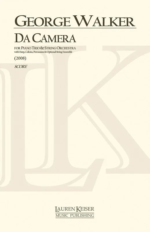 Walker – Da Camera For Piano Trio/String Orch Score