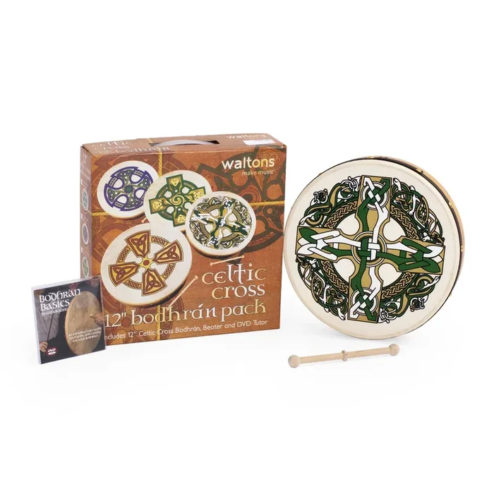 Waltons 12′ Gaelic Cross Bodhran w/Tipper – PP1134