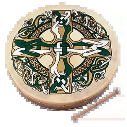 Waltons 12 Inch Bodhran Pack with Gaelic Cross, Beater & DVD