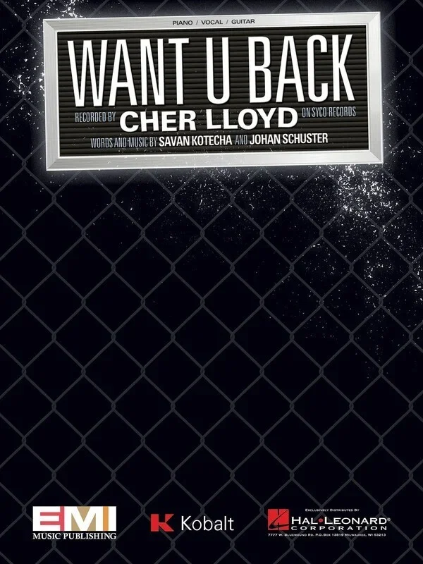 Want U Back S/S PVG (O/P) (Sheet Music)
