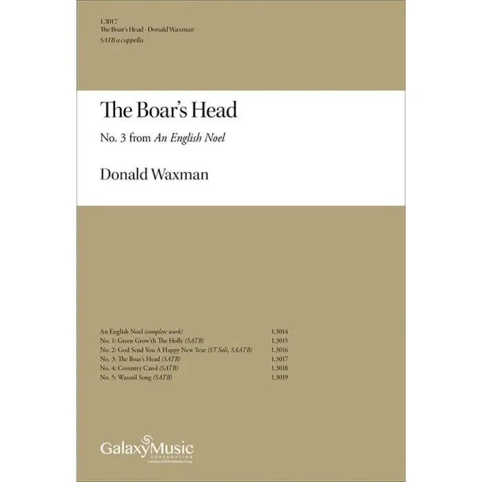 Waxman, Donald – An English Noel: The Boar’s Head