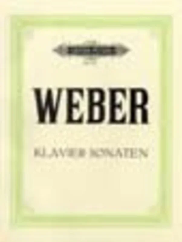 Weber – Complete Piano Works Vol 1 Sonatas (Softcover Book)