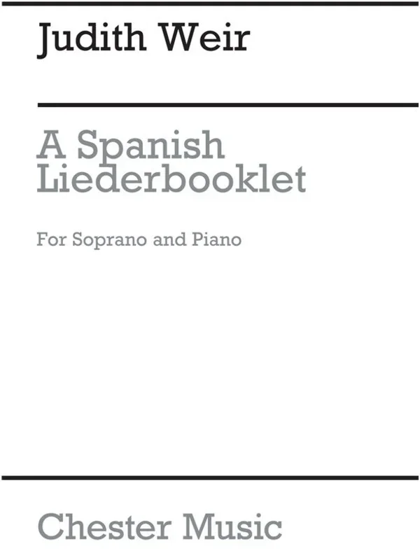 Weir Spanish Liederbooklet Soprano/Piano (Softcover Book)