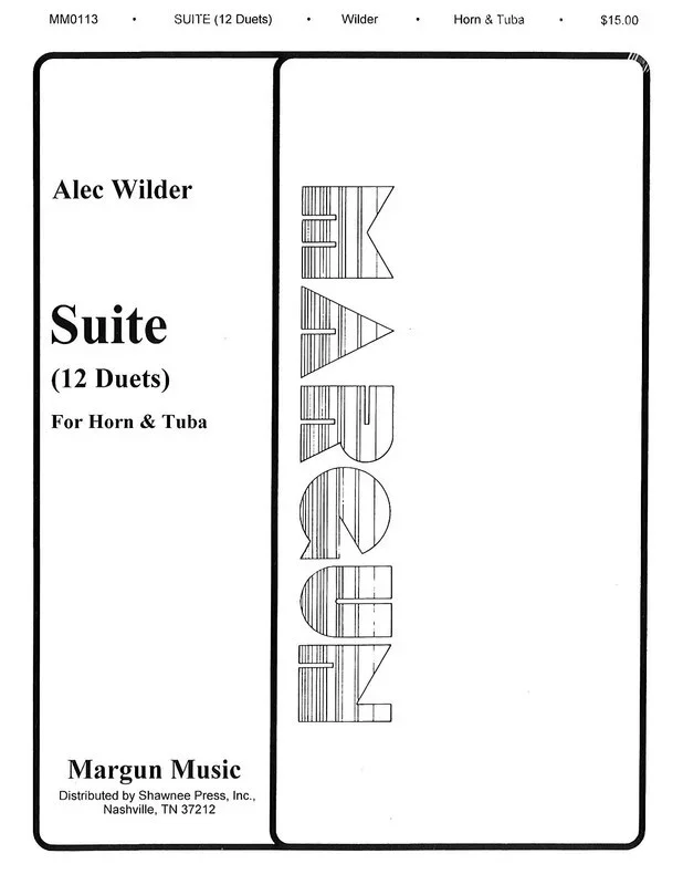 Wilder – Suite 12 Duets For Horn/Tuba (Pod) (Softcover Book)