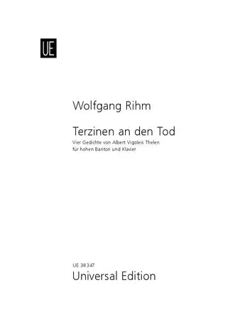Wolfgang Rihm: Terzinen an den Tod