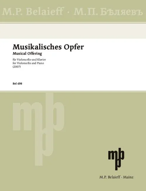 Wustin, Alexander : Wustin, Alexander : Musical Offering, for cello and piano – cello and piano – Schott Digital