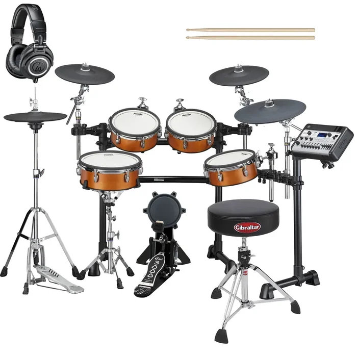 Yamaha DTX8K-X PROX Electronic Drum Set – Real Wood DRUM ESSENTIALS BUNDLE
