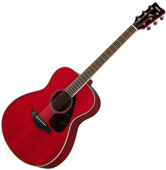 Yamaha Folk Size Acoustic Guitar Solid Spruce Top in Ruby Red – FS820RR