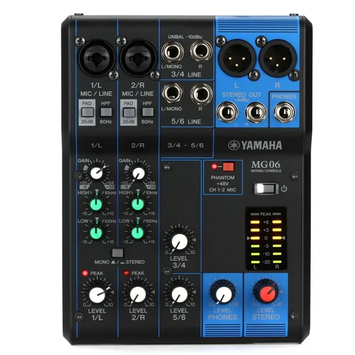 Yamaha MG06 6-channel Analog Mixer