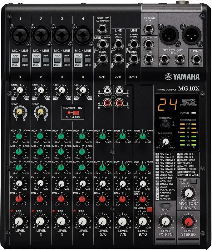 Yamaha MG10XCV 10 Input Stereo Mixer with Effects