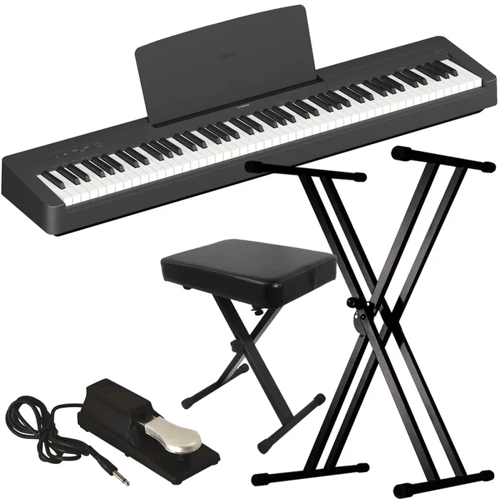 Yamaha P-145BT Digital Piano – Black KEY ESSENTIALS BUNDLE