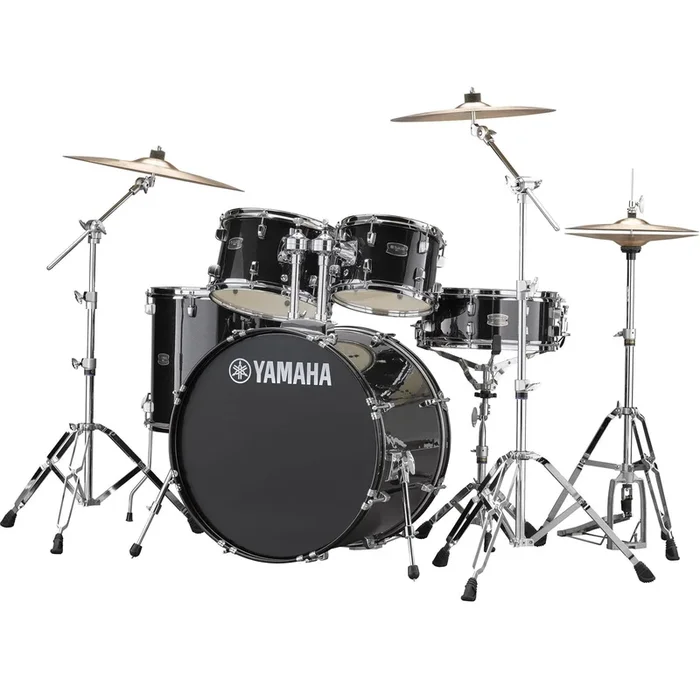 Yamaha Rydeen 5 Piece Drum Kits in Black Glitter w/Hardware and Cymbals – RDP2561BLG