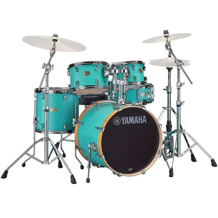 Yamaha Stage Custom Birch 5 Piece Drum Set in Matte Surf Green w/HW780 Hardware Pack – SBX2F57MSG