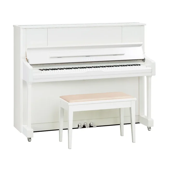 Yamaha Upright Piano U1J Polished White
