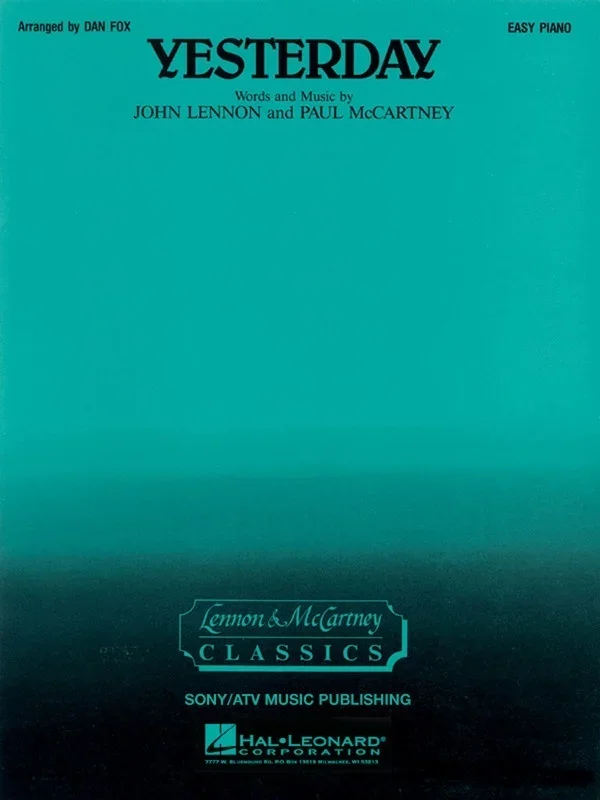 Yesterday S/S Easy Piano (Sheet Music)