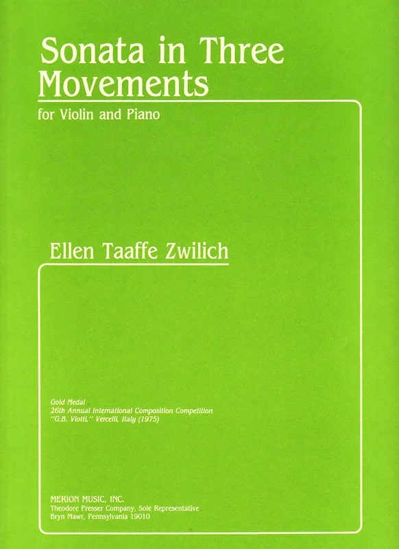 Zwilich: Sonata in Three Movements